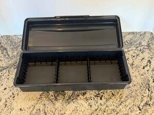 Vintage Alpha Black Plastic 15 Cassette Tape Holder Storage Case